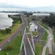 Highway, Road junction, Cars, Street (Porto Alegre, Brazil) aerial view - VideoHive Item for Sale
