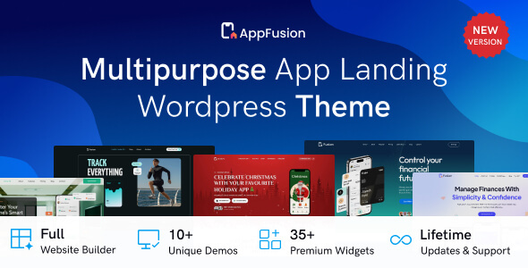 AppFusion - Mobile App Landing WordPress Theme