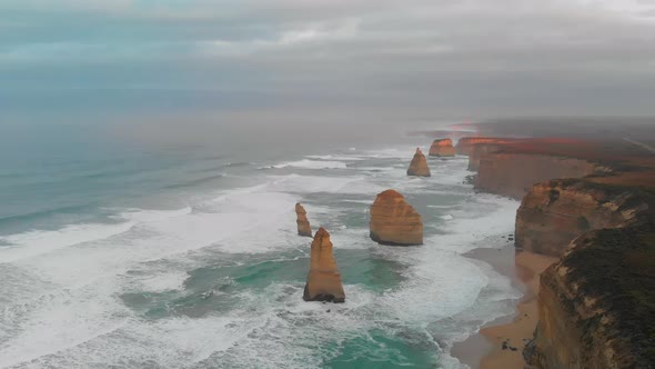 Twelve Apostles Coastline Along the Great Ocean Road Victoria  Australia