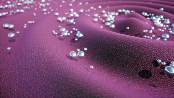 Metal Abstract Spheres on Pink Fabric Modern Futuristic Technology Geometric Balls