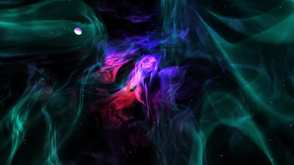 Plasma Thumbnail in Outer Space in Bright Neon Colors