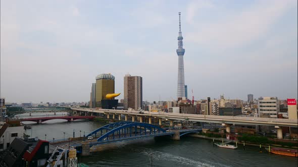 Beautiful Tokyo sky tree around with other building in Tokyo Japan