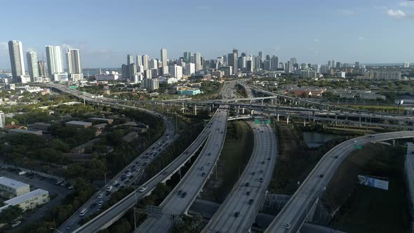 Aerial view of Miami's cityscape