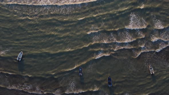 Soft Wave of the Sea on the Sandy Beach