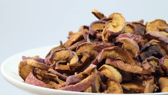 Dried Apples on a Light Background