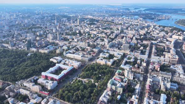 Aerial View of Kyiv By Day. Ukraine