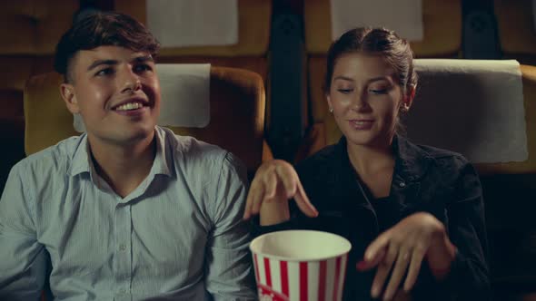 People Audience Watching Movie in Cinema Theater