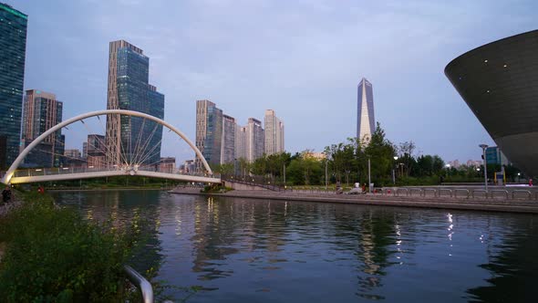 Incheon Songdo Night City