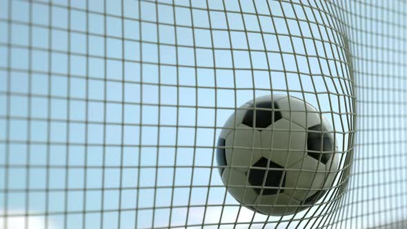 Football Flying to Goal Day 4k alt