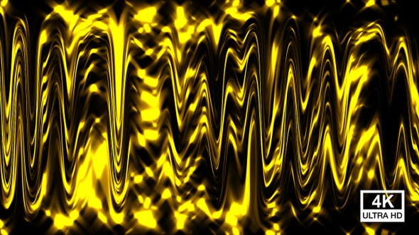 Abstract Golden Wave Background 4K