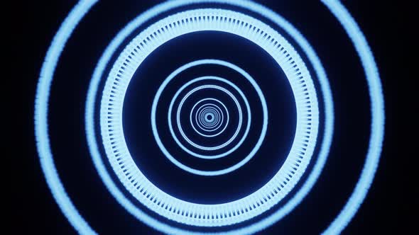 Blue Hypnotize Rings Vj Loop Tube 4K