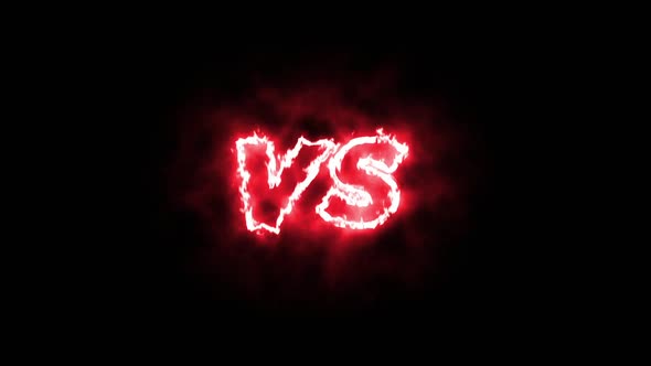 VS Versus Red Text Fire Effect Motion