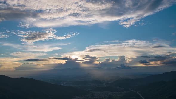 Mountains in sunrise