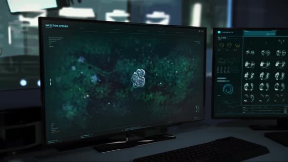 Monitoring Infection Virus Bacteria Spread In Medical Research Software alt