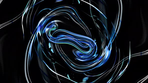 Abstract Glossy Twirl Motion Animated Background