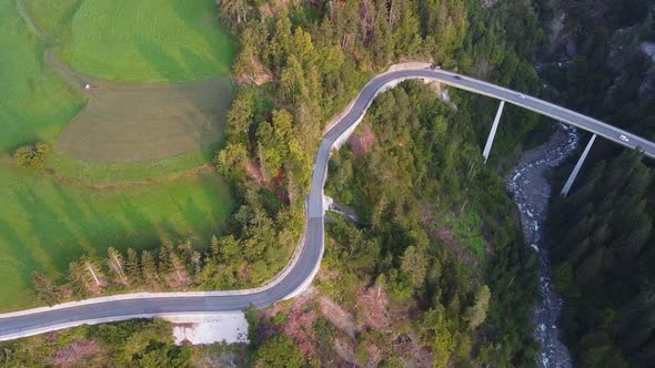 Scenery of Road and Bridge with Green Environment on the Sides