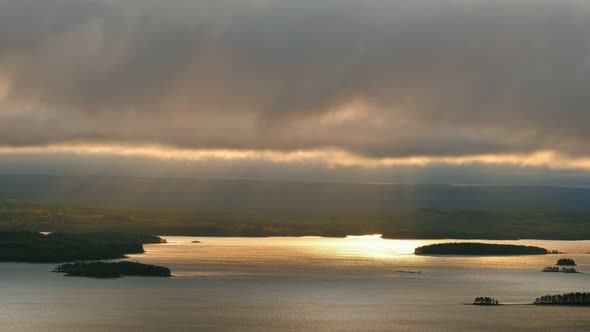 Beautiful Lake Landscape in Koli National Park, Finland