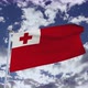 Tonga Flag With Sky 4k - VideoHive Item for Sale