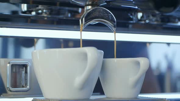 Espresso Pouring Into a Cup