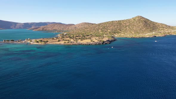 Panorama of Spinalonga Island - Island of Lepers, Crete, Greece