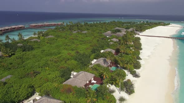 Aerial Tropical Island Resort