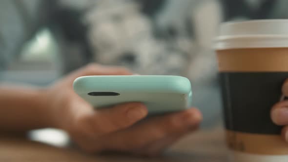 Coffee Break in Cafe with Gadgets Concept, Diverse Young Caucasian People Sitting at Coffee House