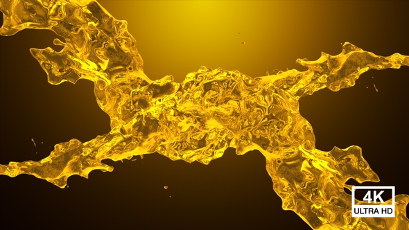 Two Streams Of Oil Flow Crossing 4K alt