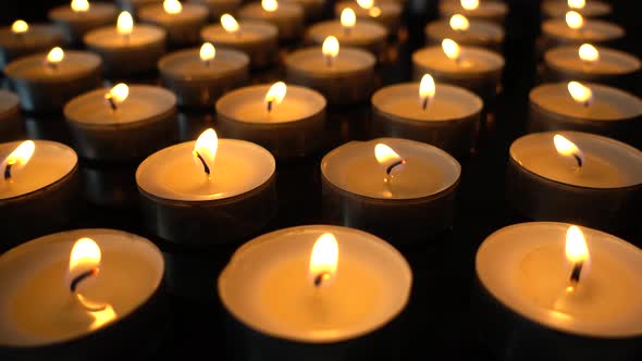 Candles on a Black Background