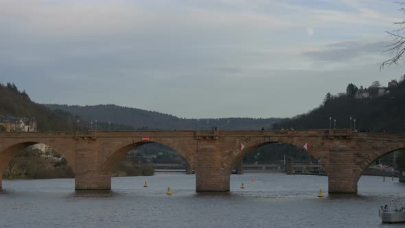 Old Bridge over Neckar River in Heidelberg