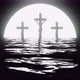 Three Crucifix Crosses At Sunset At Sea. - VideoHive Item for Sale