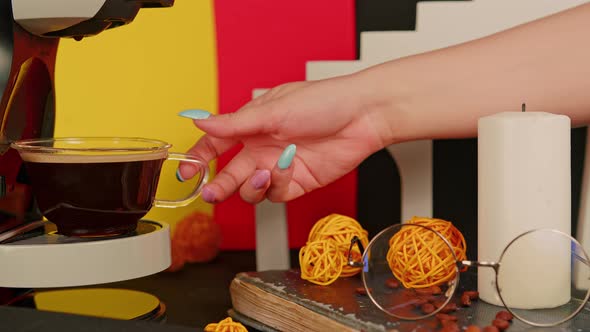 Coffee Machine Makes Coffee Into Small Mug