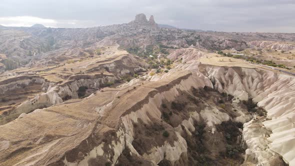 Cappadocia Landscape Aerial View. Turkey. Goreme National Park