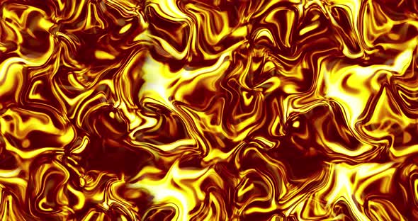 Abstract liquid gold waving. molten gold waving 4k resolution video _03