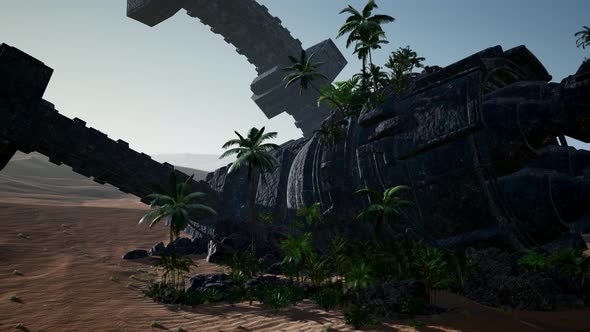 Old Rusted Alien Spaceship in Desert. Ufo alt