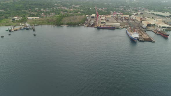 Shipyard with crane,Batangas, Philippines, Luzon