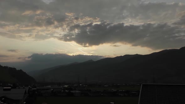 Timelapse ofing clouds in Austria