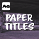 Collage Paper Titles - VideoHive Item for Sale