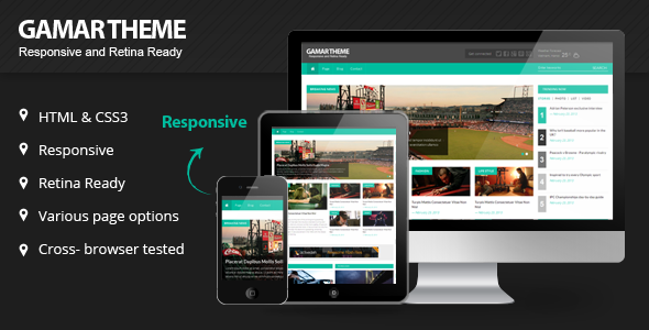 Gammar Responsive Magazine Website HTML5 Template