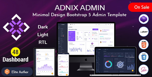 Adnix - Responsive Bootstrap Dashboard Admin Template
