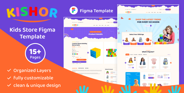Kishor | Kids and Babby Store Figma Template