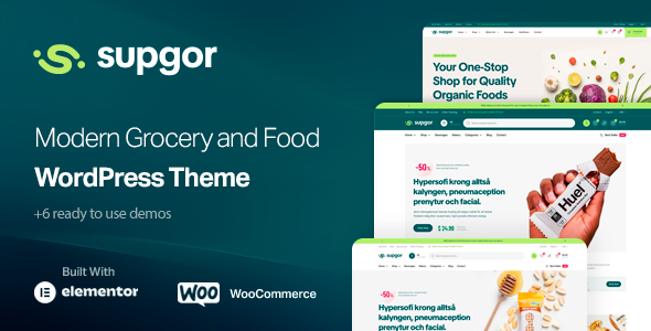 Supgor - Grocery Store and Food WordPress Theme