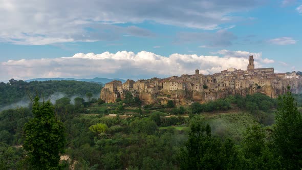 Time Lapse of Pitigliano Old Town in Italy