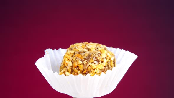 Delicious Handmade Sweet with Yellow Sprinkles in Container