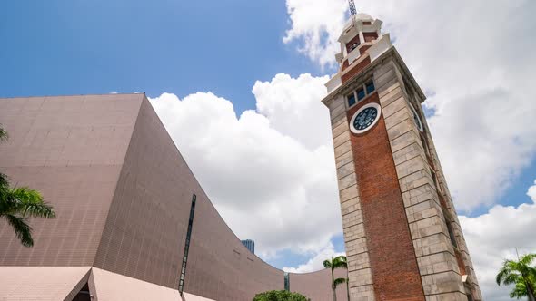 Clock tower in Hong Kong city