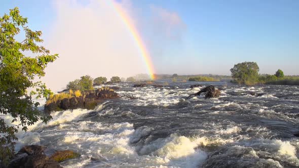 Victoria Falls Rainbow Slow Motion