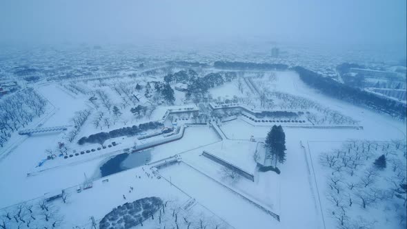 Goryokaku tower in Hokkaido Japan