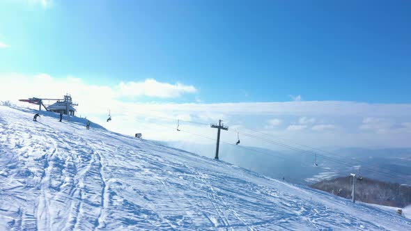 Ski Slope Aerial View