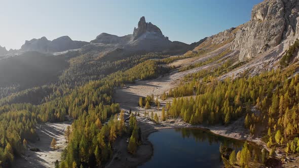 Lake Federa In Dolomites