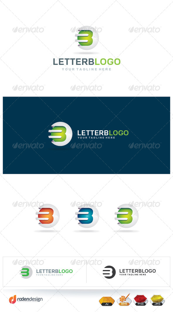 Letter B 3D logo