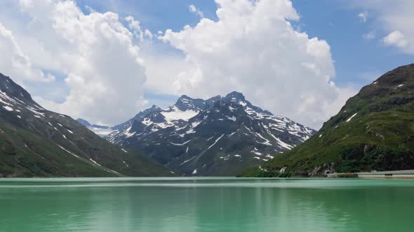 Hyper Lapse of Silvretta Stausee Lake, Austria.